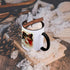 3dRose mug_47024_4 "Halloween Greetings - cat, cute, girl, costume, halloween, trick or treat, witch" Two Tone Black Mug, 11 oz, Multicolor...