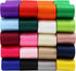 1 Inch Wide Solid Color Double Sided Polyester Satin Ribbon 20 Colors X 2 Yard Each Total 40 Yds Per Package...