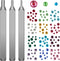 Flat Back Crystals Setter Metal Stamping Punches Kit includes 3 Pieces Jewelry Metal Stamping Tool for DIY, 1.8 mm, 2.5 mm, 4 mm and 1500 Pieces M...