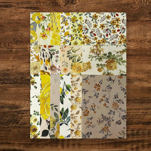 100Scrapbook Craft Paper Kit for Scrapbook Journaling Supplies?Yellow FlowerCraft Supplies Materials Decoupage Paper for Scrapbooking Supplies?Bul...