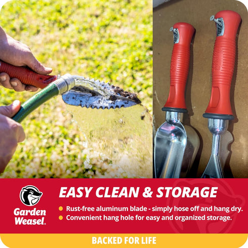 Garden Weasel Multi-Use Transplanter | Dig, Cultivate, Plant, Weed | Planting and Gardening Hand Digging Tool, Heavy Duty Trowel, Mini Gardening S...