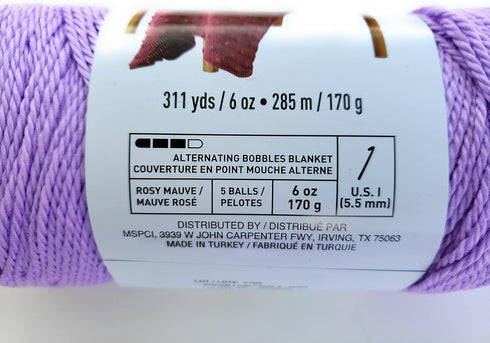 Soft & Shiny Solid Yarn by Loops & Threads - 1 Skein - 6 Ounce - 311 Yards - Orchid......