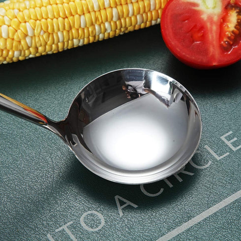 Stainless Steel Ladle, Berglander Soup Ladle, Cooking Ladle, Kitchen Ladle, Metal Soup Spoon For Cooking Non-Stick And Heat Resistant, Dishwasher ...