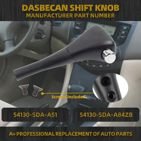 Dasbecan Shifter Knob Handle Compatible with Honda Accord 2003?2006 Automatic Gear Shift Handle Lever Replaces 54130-SDA-A84ZB 54130-SDA-A51...