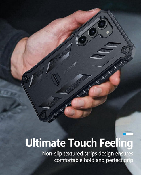 FNTCASE for Samsung-Galaxy S23+Plus Case: Dual Layer Protective Textured Cover with Belt-Clip Holster & Kickstand | Military Grade Drop Protection...