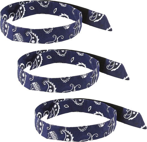 Ergodyne Chill Its 6705 Cooling Bandana, Evaporative Polymer Crystals for Cooling Relief, Quick and Secure Fit, 3-Pack...
