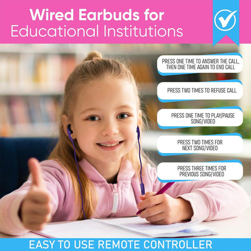 Wired in-Ear Earphone Headphones with Microphone, Remote Controller, 3.5mm Connector and Sponge Covers, Bulk Wholesale, 10 Pack, Black Color...