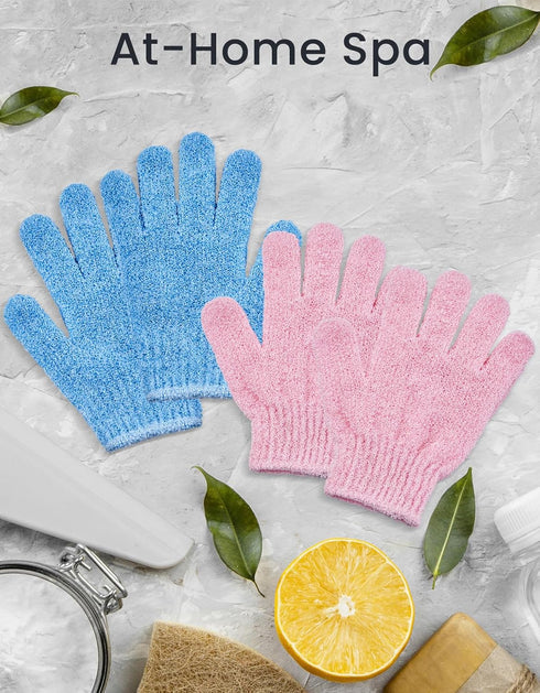 Exfoliating Gloves Skin Body Exfoliator Shower Gloves Bath Mitt Body Scrub Gloves for Dead Skin Removal Exfoliation Mitt- Scrubbing Accessories fo...