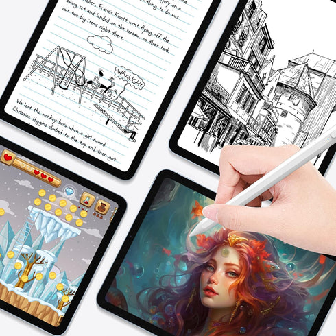Stylus Pen for iPad 9th&10th Generation, 10Mins Fast Charge for Apple Pencil/iPad Pen, Compatible iPad 10th/9th/8th/7th/6th Generation, iPad Pro 1...