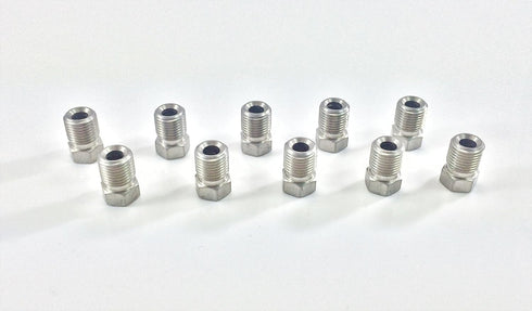 The Stop Shop Stainless Steel Metric Brake Line Invert Flare Fitting for 3/16" Tube. 10 x 1 mm (Pack of 10)...