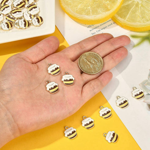 DanLingJewelry 100 pcs Honey Pot Charms Pendants for Jewelry Making or DIY Crafts...
