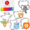 Zoo Faces Cookie Cutters 5-Pc. Set Made in the USA by Ann Clark, Giraffe, Lion, Hippo, Elephant, and Bear Faces...