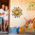 Metal Sun Wall Decor Outdoor Sunface Yard Art Porch Door Patio Garden Home Indoor Sculpture Decorations, 12 inch -B...