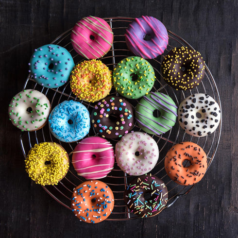 2pcs Silicone Mold for Mini Donut, 18 Cavities Donut Molds Home Reusable Donut Baking Pan Tray...