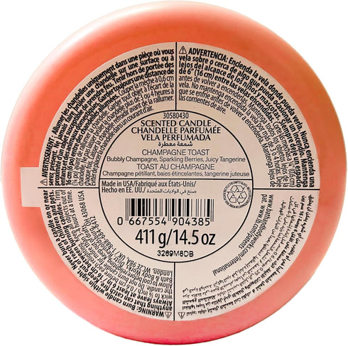 Bath and Body Works White Barn Champagne Toast 3 Wick Candle 14.5 Ounce Basic White Barn Label...