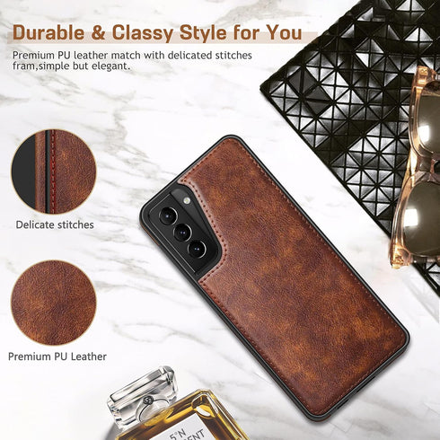 LOHASIC for Galaxy S21 Plus Case 5G, Premium Leather Luxury Business PU Non-Slip Grip Shockproof Bumper Full Body Protective Cover Men Phone Cases...