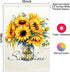 ChloropLastid Hello Sunshine Garden Flag Mason Jar Sunflowers Double Sided for Outside Small Garden Flag 12x18 Inch Welcome Burlap Seasonal Yard O...