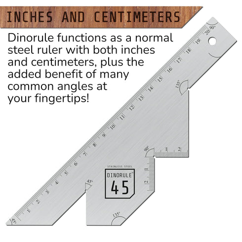Steel Ruler 45 Degree Angle Measuring Tool | Gifts for Men, Unique Dad Birthday Gift, Cool Stuff for Grandpa, Husband, Woodworking Tools, Perfect ...