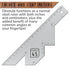 Steel Ruler 45 Degree Angle Measuring Tool | Gifts for Men, Unique Dad Birthday Gift, Cool Stuff for Grandpa, Husband, Woodworking Tools, Perfect ...