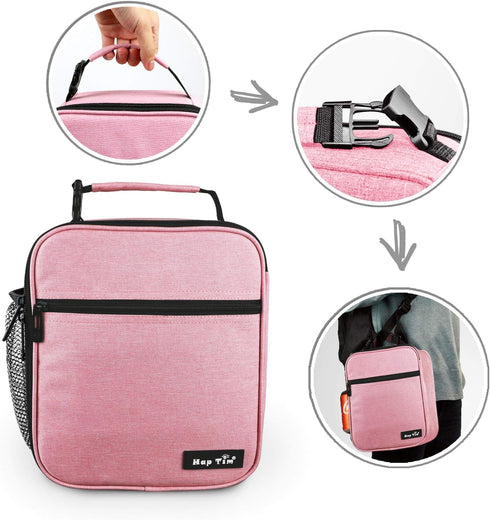 Hap Tim lunchbox for Adult, Insulated Lunch Bag for Women, Reusable Lunch Box, Spacious Lunchbag, Pink (18654-PK)...
