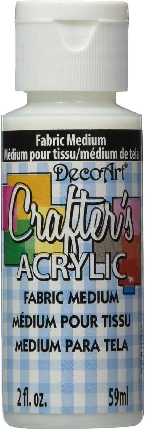 DecoArt Crafter's Acrylic Paint, 2-Ounce, Fabric Medium...
