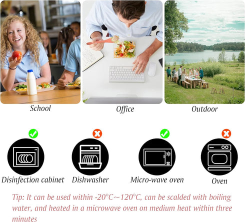 Reusable Utensils Set with Case, 4 Sets Wheat Straw Travel Cutlery Set, Portable Spoon Knife Fork Chopsticks Lunch Box Utensil Set for Kids Adults...