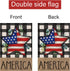 Louise Maelys 4th of July Garden Flag 12x18 Double Sided, Small Burlap Welcome Patriotic Strip Stars Garden Yard House Flags Buffalo Check Plaid f...