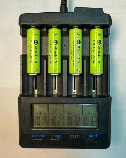 1.2v AA Ni-MH Rechargeable Battery, Double A 900mAh 1.2V Rechargeable Battery Pre-Charged, High Capacity for Outdoor Solar Lights, Lawn Lamps, Str...