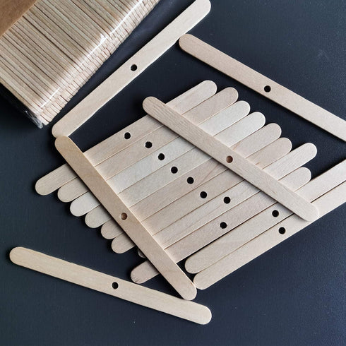 MILIVIXAY Wooden Candle Wick Holders,Candle Wicks Centering Device - Candle Centering Tool, 120 Pack...