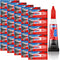 Super Glue, 30-Pack Single-Use Tubes 3 Gram Each, Super Fast, Liquid & Strong Adhesive Superglue, Glue for Hard Plastics, DIY Craft, Ceramics, Fra...