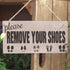 Meijiafei 'Please Remove Your Shoes' - Cute Home Decor Sign - Shabby Chic Door Sign/Plaque 10" X 5"...