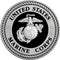 USMC Medallion – 2.25 Inches – Black and Silver Marine Corps EGA Eagle Globe Anchor Emblem...