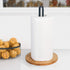 TIEYIPIN Paper Towel Holder, Countertop Roll Stand with Anti-Skid Wooden Bamboo Base for Kitchen, Cabinet, Table...