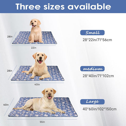 Langsprit Dog Cooling Mat, Washable Dogs Cats Pet Non-Toxic Cooling Pads Summer Sleeping Kennel Mats?Pet Self Cool Ice Blanket for Indoor & Outdoo...