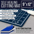 U.S. Art Supply 9" x 12" White/Blue Professional Self Healing 5-6 Layer Double Sided Durable Non-Slip Cutting Mat Great for Scrapbooking, Quilting...