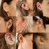 BESTEEL 16G Hypoallergenic Flat back Stud Earrings Hoop Set Cute CZ Opal Stainless Steel Cartilage Stud Earrings for Women Men Chain Dangle Conch ...