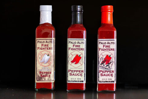 Palo Alto Firefighters Pepper Sauce (8.5oz) - Salt Free Pepper Plant Hot Sauce, No Sodium Hot Pepper Sauce, No Salt Sauces...