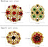 Lot 24pc Mixed Color Rhinestone Crystal Flower Brooches Pins...