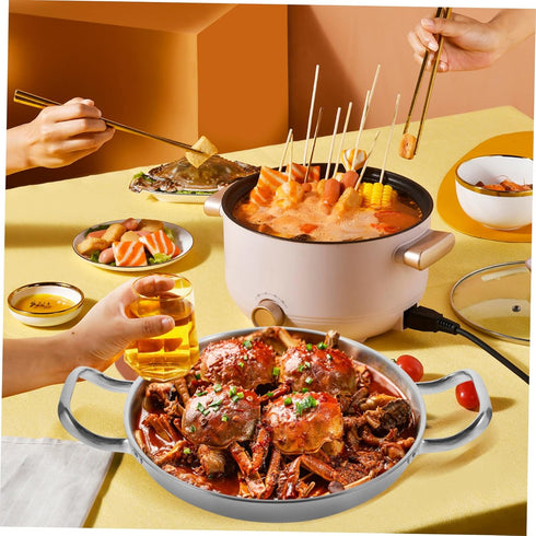 Stainless Steel Griddle Stainless Steel Pots Large Pot for Cooking Korean Pan Small Pots for Cooking Ramen Pot Steel Pans for Cooking Home Cooking...