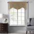 Elrene Home Fashions Colette Faux-Silk Scalloped Window Valance, 50 in x 21 in (Scalloped Valance), Gold...