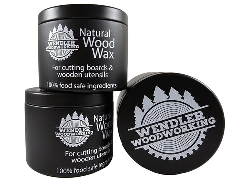 Natural Wood Wax for Cutting Boards, Wooden Utensils, Butcher Blocks, Wooden Surfaces - Made with Natural Beeswax and Mineral Oil, Handcrafted in ...
