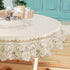 uxcell Round Tablecloth Flower Embroidered Round Table Cover for Holiday Party Wedding, Theme Party Table Decors, Dresser Cover Tablecloth 48" Dia...