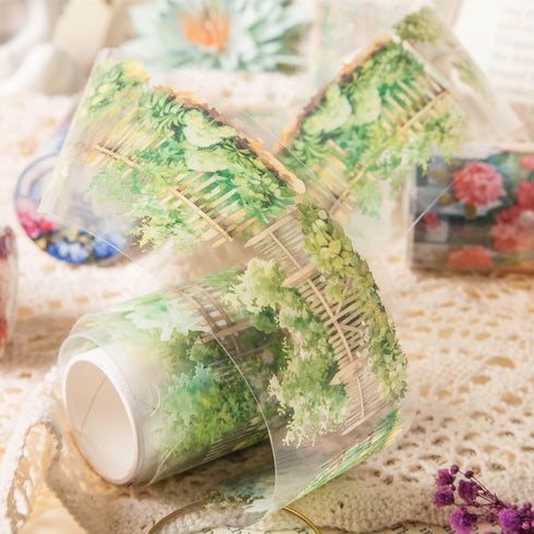 6pcs Decorative Adhesive Tapes botanical landscaping PET Tape Great for Bullet Journal Supplies, Arts, Scrapbook, DIY Crafts, Planners (shanlanzhi...
