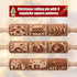 17" Premium Wood Rolling Pin with Nativity Embossed Designs | 3mm Deep Springerle Cookie Molds | Christmas Rolling Pin & Baking Gifts for Women | ...