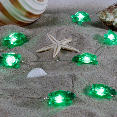Turtle String Lights, Impress Life Summer Decorative LED Silver Wire 10 ft 40 LEDs with Remote for Indoor, Covered Outdoor Beach Party Decorations...