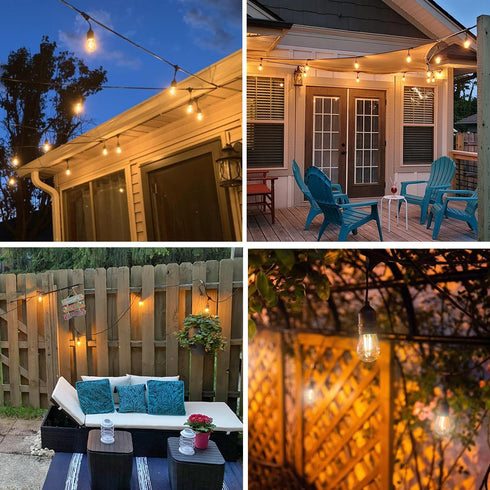 S14 Replacement LED Light Bulbs, Shatterproof & Waterproof 2W S14 LED Bulbs, Outdoor String Lights , E26 Base Patio Edison LED Light Bulbs, Warm W...