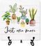 Inspirational Plant Sign Desk Decor, Just One More Sign With Iron Stand, Motivational Gifts For Women Men Friends Colleagues, Gardener Plant Lover...