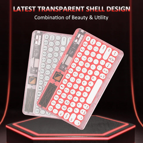 Bluetooth Keyboard, Universal Portable Wireless Keyboard for iPad, Smart Multi Device Rechargeable Small Keyboard for Tablet iPhone Laptop Smartph...