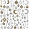 JIALEEY Celestial Mixed Sun Moon Star Charms, Wholesale Bulk Lots Antique Alloy Charms Pendants DIY for Necklace Bracelet Jewelry Making and Craft...