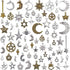 JIALEEY Celestial Mixed Sun Moon Star Charms, Wholesale Bulk Lots Antique Alloy Charms Pendants DIY for Necklace Bracelet Jewelry Making and Craft...